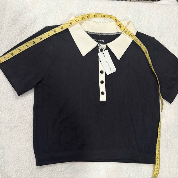 Dynamite Black Shirt with White Collar - Picture 9 of 15